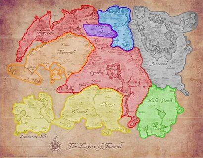 Political Map Of Tamriel posted by John Walker