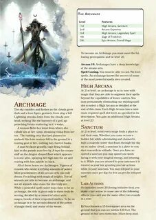 DnD 5e Homebrew - Archmage Prestige Class by PoundTown00 Dnd