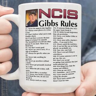 NCIS Gibbs Rules 69 Rules 11oz White Mug Wish