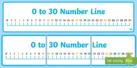 number line with guidelines 0 30 black and white free - numb