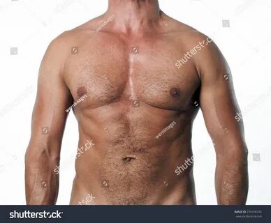 Naked Hairy Muscular Male Torso: стоковая фотография (редакт