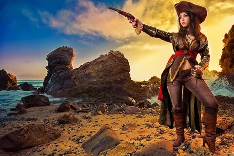 Картинка Пираты пистолет красивая шляпы молодые женщины Камн