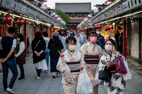 Japanese song woman walks around japanese city