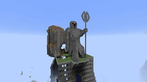 Minecraft - Statue Megabuild by carving out a mountain - You