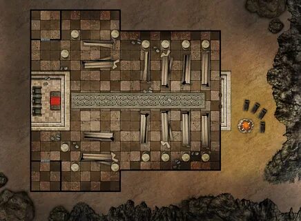Dungeons And Dragons Temple Map - Large World Map