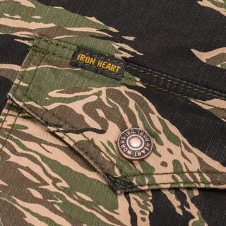 IHSH-186-GRN - Green Tiger Stripe Camouflage CPO Shirt