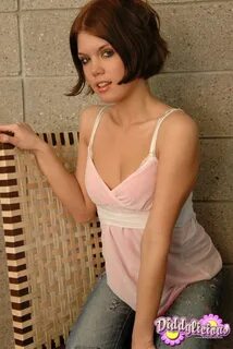Brunette Coed Diddylicious shows you her pink panties Coed C