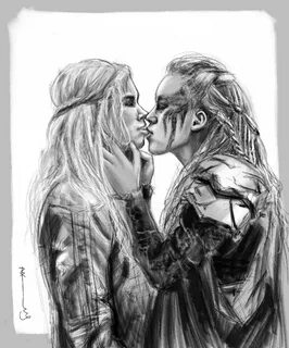 Clarke & Lexa #clexa The 100 clexa, Clexa, Fan art