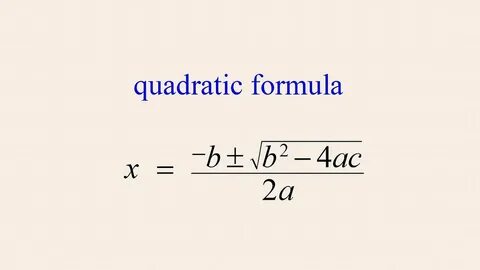 Quadratic Formula - Lessons - Blendspace