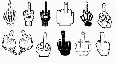 Skull Middle Finger Flip Off Graphics Svg Dxf Eps Png Cdr Ai