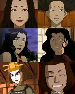 Avatar girls with and without makeup : TheLastAirbender Avat