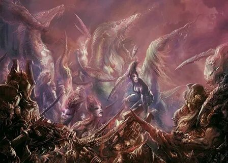 wh40kartwork: " Tribute to Slaanesh by Vincent Devault (The 