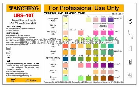 Тест-полоски Для Мочи,Быстрый Анализ Мочи,10 Параметров Ce,I