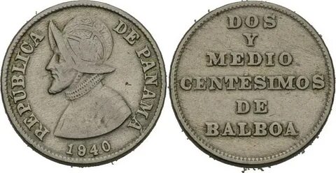 Panama 2 1/2 Centesimos 1940 VF- Русские монеты из драгоценн