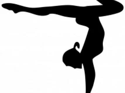 Gymnast Clipart Shadow - Gymnast Handstand Silhouette Vector