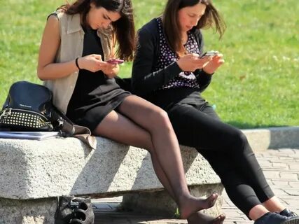 Candid shots of a sexy girl and her legs in pantyhose - Home