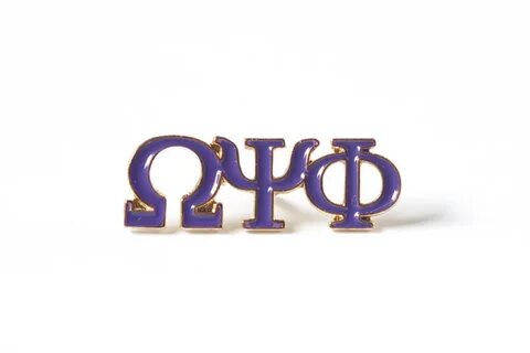 3 Letter Color Pin - Omega Psi Phi. 