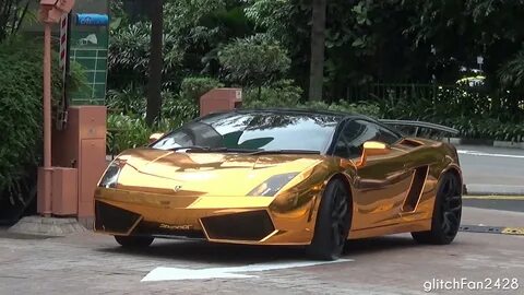 Gold Chrome Lamborghini Gallardo LP560 Arrival - YouTube