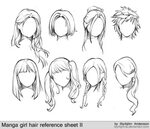 How To Draw Female Anime Hairstyles Manga hair, Female anime