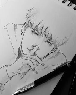 #BTS #BIGHIT #BANGTAN #SUGA #MINYOONGI Bts drawings, Kpop dr