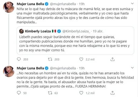 Mujer Luna Bella envió un mensaje a Kimberly Loaiza: "Ojalá 
