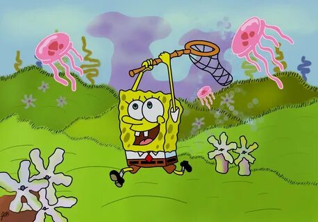 ArtStation - Spongebob Jellyfishing