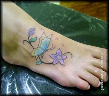 Butterfly foot tattoo image - Tattoos Book - 65.000 Tattoos 
