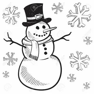 Cute Snowman Clipart Black And White - ideas 2022