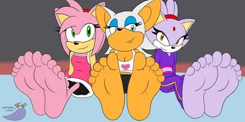 Amy Rose Feet Tickle Fruitgems / Amy Rose Soles by hectorlon