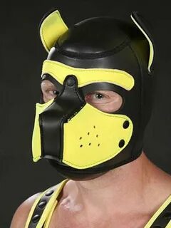 Mister S Neopren Puppy-Maske - schwarz/gelb kaufen Spexter.c