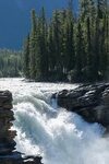 Water Flowing Over Rocks Canada Rockies River Stok Fotoğrafl