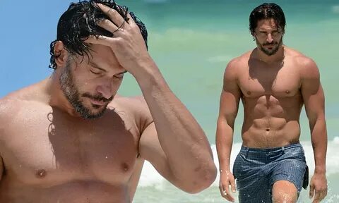 True Blood star Joe Manganiello shows off his toned torso wh