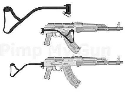 Romanian AK-47 side-folding wire stock Romanian side-foldi. 