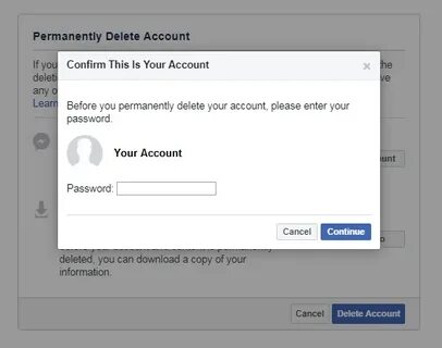 how to delete Facebook account permanently. Knowledge Panel 