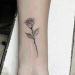 Single Stem Rose Tattoo - Tattoos Concept