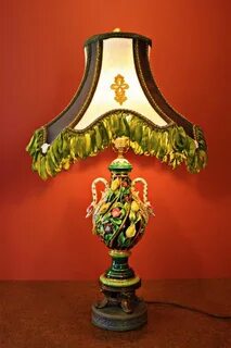 Capodimonte vintage lamp with Le Elegance shade by ArtfulSha