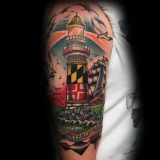 50 Maryland Flag Tattoo Ideas For Men - State Flag Designs F