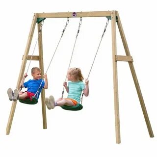 Plum Play Wooden Double Swing Set Kids play equipment, Woode