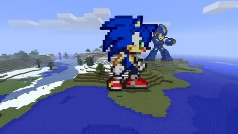 Sonic Pixel Art On Minecraft Awesome By Chuckisabeast On All