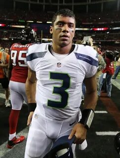 Russell Wilson of the Seattle Seahawks reacts after their 30