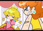 Peach and Daisy Panty and Stocking style! Super mario art, M