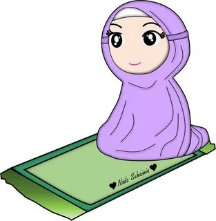 Islam Clipart Solat - Gambar Kartun Muslimah Shalat - Png Do