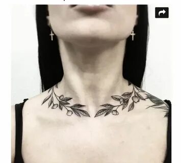 Olive branches tattoos on the clavicles #tattoosforcouples T