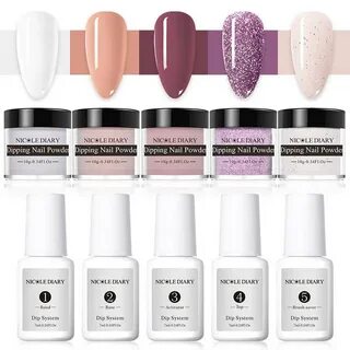 NICOLE DIARY Dipping Nail Powder Matte Luminous Nail Glitter