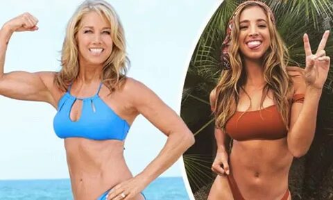 Denise Austin shares workout video with mini-me daughter Kat
