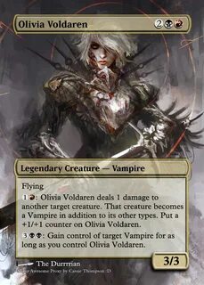 Olivia Voldaren by Itsfish3 Mtg altered art, Magic the gathe