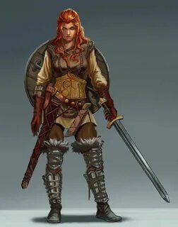 DnD Fighters/Paladins Fantasy female warrior, Viking charact