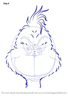 Learn How to Draw The Grinch Face (Grinch) Step by Step : Dr