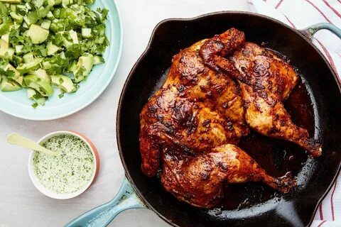 Peruvian-Style Roast Chicken with Tangy Green Sauce Recipe G