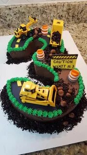 Construction Birthday Cakes Number 3 Construction Birthday C